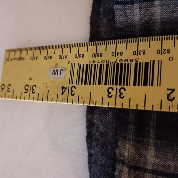 Cotton Works Flannel Shirt Men's 2XL Plaid Gray and Black and Brown Pearl Snaps - Picture 7 of 7